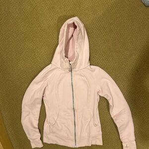 Women's Light Pink Zip-Up Hoodie Lulu Lemon